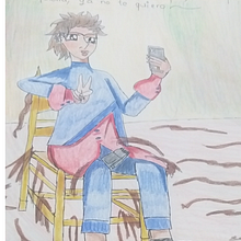 autorretrato con pelo corto.. Un proyecto de Dibujo e Ilustración tradicional de mimatis_5perros - 19.09.2025