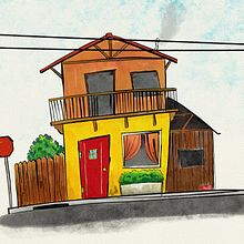 2 story house for rent. Un proyecto de Ilustración arquitectónica, Dibujo, Ilustración con tinta, Sketchbook y Bocetado de Rush Monkey - 20.09.2025