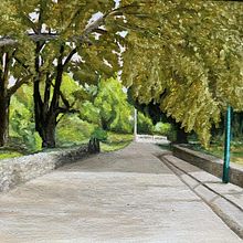 El Ultimo Puente. Een project van  Beeldende kunst, Traditionele illustratie, Naturalistische illustratie,  Olieverfschilderij y Tekening met potlood van Vladimir Gonzalez Avila - 20.09.2025