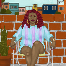 Uma Brasileira . Desen de portret, Ilustrație digitală și Pictură digitală de Amanda Moreira - 09.22.2025