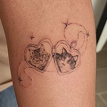 Tatuaje de Gatitos. Desenho de tatuagens projeto de ilustracion_m_arte - 22.09.2025