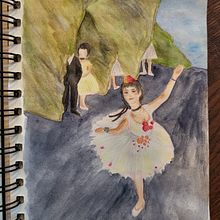 The Star - Dancer on the Stage. The original is made by Edgar Degas . Ilustrasi tradisional, Lukisan Cat Air, Gambar Pensil, Dan Gambar Pensil Berwarna proyek oleh Famke - 09.25.2025
