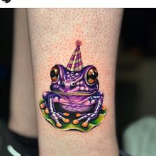 RANA COSMICA. Tattoo Design project by estefaniramirezdelacruz - 09.25.2025
