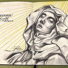 Sketchbook: Éxtasis de Santa Teresa Ein Projekt aus dem Bereich Zeichnung, Porträtzeichnung und Sketchbook von Yasmín Torres Cortés - 27.09.2025