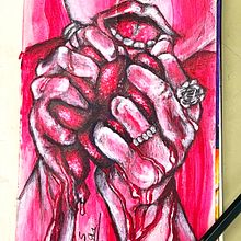Sketchbook: Manos cogiendo fresas Ein Projekt aus dem Bereich Malerei, Zeichnung, Kreativität und Sketchbook von Yasmín Torres Cortés - 27.09.2025