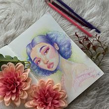 Interesting Face. Un proyecto de Dibujo con lápices de colores, Dibujo, Dibujo de Retrato y Sketchbook de andytornz - 28.09.2025