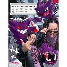 Spook-Pokémon ontmoet straatmode: een digitale collage. Een project van Fotografie,  Modeontwerp,  Creativiteit, Digitale tekening, Collage, Fotografische zelfportretten y  Urban art van Briar Pfaff - 30.09.2025