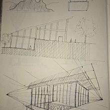 Casa enla montaña . Projekt z dziedziny  R, sunek architektoniczn,  Architektura,  R, sunek, Sketchbook, Sketching i Projektowanie przestrzeni użytkownika Daniel gutierrez - 30.09.2025