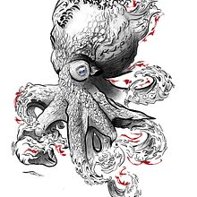 Le grand Optopus. . Un projet de Illustration numérique , et Design  de Carmen López Álvarez - 30.09.2025