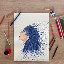 Borealis: Symfonia dla Tate McRae.. Projekt z dziedziny Trad, c, jna ilustracja,  R, sunek,  Sztuki piękne,  Malarstwo, Malowanie akwarelą, Kreat, wność, R, sunek ołówkiem, Portret, Teoria barw, Malarstwo akr, lowe i Książka obrazkowa użytkownika Karina Di Battista - 01.10.2025