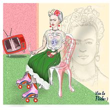 Lunga vita a Frida. Un progetto di Illustrazione digitale, Disegno e Disegno digitale di Hana Pingitzer - 01.10.2025