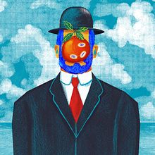 Syn Mandaryna: Karaibska reinterpretacja Magritte’a. Projekt z dziedziny Ilustracja c i frowa użytkownika jhon david ramirez arroyo - 01.10.2025