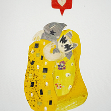 El beso. Un proyecto de Collage, Ilustración tradicional e Ilustración editorial de Larissa Tófani - 01.10.2025