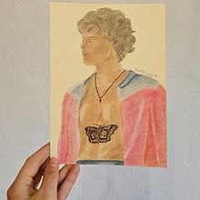Harry Styles - Love On Tour @BelStyles_art. Traditional illustration, Fine Arts, Drawing, Pencil Drawing, Portrait Drawing, Realistic Drawing, and Artistic Drawing project by Bel Styles - 10.01.2025