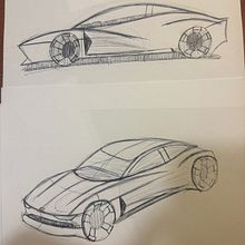Sketching coches. Design, Industrial Design, Product Design, and Sketching project by Alex Amat Alvarez - 10.03.2025