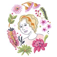 Janet's botanical portrait using Native Australian Florqa. Een project van Digitale tekening, Traditionele illustratie,  Botanische illustratie y Digitale illustratie van Janet Trotta - 05.10.2025