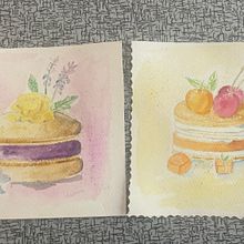 Bolinhos em aguarela . Un projet de Beaux Arts, Illustration traditionnelle, Peinture , et Aquarelle de Leonor Capelo - 05.10.2025