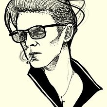 RETRATO BOWIE DOTWORK-BLACKWORK. Een project van  Tatoeageontwerp, Traditionele illustratie y Digitale illustratie van Pedro Nicolas Adrover - 07.10.2025