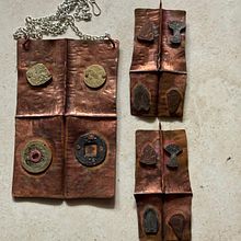 Copper Pendant  with matching earrings. Projekt z dziedziny Projektowanie mod i Projektowanie biżuterii użytkownika holderhartley1959 - 10.10.2025