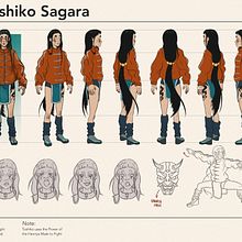 Diseño de Personaje: Toshiko Sagara. Character Design, Digital Illustration, Drawing, Graphic Design, Fine Arts, and Video Games project by Noemi La Rosa - 10.11.2025