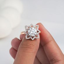 Florra Lotus Halo Lab Grown Diamond Ring . Fashion Design project by Helen Walker - 10.13.2025