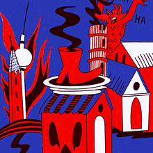 La noche del diablo. Un projet de Dessin numérique, Illustration traditionnelle, Illustration numérique , et Gravure de Inés De Hueso - 13.10.2025