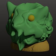 Verde criatura. Un progetto di 3D, Character design 3D, Modellazione 3D, Character design, Illustrazione digitale, Pittura digitale e Illustrazione tradizionale di Sebastián González - 14.10.2025