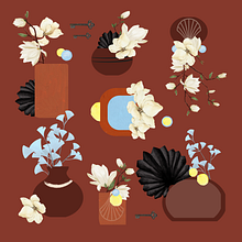 Silk scarf . Desain Busana, Lukisan Guas, Lukisan, Dan Desain Pola proyek oleh Xenia Vlas - 10.15.2025