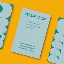 Business card, ACT coaching. Projekt z dziedziny Br, ing i ident, fikacja wizualna, Design i Projektowanie graficzne użytkownika Ananda de Vos - 16.10.2025