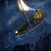 Lost at sea. Projekt z dziedziny Ilustracja c i frowa użytkownika Sarah Lavergne - 17.10.2025