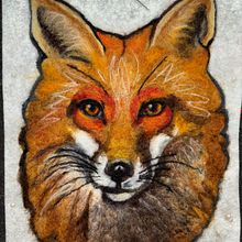 The Fox 2D Felting. Projekt z dziedziny Craft,  Tkactwo, Ilustracja naturalist, czna, Filcowanie igłą, Wzornictwo tekst i liów użytkownika Moumita Guha - 19.10.2025