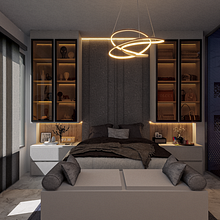 Cuarto master . Un progetto di Architettura, Architettura digitale, Architettura d'interni, ArchVIZ, Disegno, Illustrazione digitale, Design, 3D, Interior design, Postproduzione fotografica e Modellazione 3D di flam20c65 - 20.10.2025