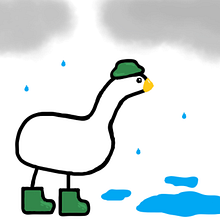 Patinho na chuva. Projekt z dziedziny Ilustracja c i frowa użytkownika Alexia Gagliato - 20.10.2025