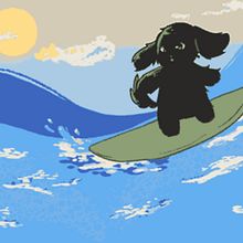 DISSENY 2D I 3D - Mascota Surfejant. Un proyecto de Ilustración digital, Dibujo, Diseño gráfico, Diseño, Diseño de personajes, Dibujo digital y Diseño digital de Paula Romero Prian - 22.10.2025