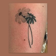 Cute Flowers Tattoo / Pepper Shading & Dotwork. Projekt z dziedziny Trad, c, jna ilustracja i Projektowanie tatuaż użytkownika Barbara Roque - 23.10.2025