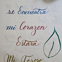 Donde se encuentra mi corazón estará mi tesoro. Caligrafia projeto de rubialejandra2100 - 23.10.2025