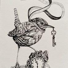 La chiave del tempo. Projekt z dziedziny  R, sunek,  R, sunek atramentem, Ilustracja naturalist, czna, R i sunek ołówkiem użytkownika Egidio Calabrese Violetta - 25.10.2025