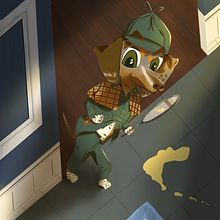 Good Boy Sherlock. Projekt z dziedziny Projektowanie postaci, R, sunek c, frow, Ilustracja c, frowa, Malarstwo c, frowe, Trad, c i jna ilustracja użytkownika p_bear87 - 25.10.2025