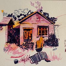Urban Sketch - Enmore, Australia. Un proyecto de Ilustración arquitectónica, Ilustración tradicional, Ilustración con tinta y Pintura a la acuarela de Anna - 26.10.2025