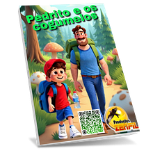 Pedrito e os cogumelos, a história infantil. Un projet de Écriture, Créativité avec les enfants, Illustration jeunesse, Narration, Stor, telling, Écriture de fiction, Écriture créative , et Littérature jeunesse de José Filipe - 26.10.2025