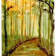 BOSQUE MAGICO EN GALES . Pictura și Pictură în acuarelă de Lita SanFer - 10.28.2025