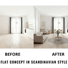 Flat concept in scandinavian style. Un projet de Design 3D et Motion avec IA, Création de Contenu avec IA, Conception IA, ChatGPT, Design d'intérieur , et Workflow Automation de Kristýna Hrášková - 29.10.2025