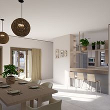 Interior los 4 hermanos. Traditional illustration, Digital Illustration, Photograph, 3D, Accessor, Design, Digital Marketing, 3D Modeling, Decoration, Sketchbook, Interior Decoration, Architecture, Spatial Design, Interior Architecture, Naturalistic Illustration, Digital Architecture, ArchVIZ, L, scape Architecture, and AI Animation project by nguzman0006 - 10.30.2025