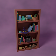 Witch's bookshelf. Un projet de 3D, Conception 3D , et Modélisation 3D de Brendan Ward - 31.10.2025