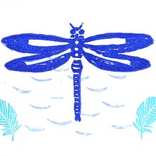 Printmaking : dragonfly. Arts, Crafts, Fine Arts, Traditional illustration, Printing & Ink Illustration project by Denise DESENEPART - 10.31.2025