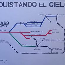 5. Mapa conceptual slogan "Santiago 2075". Drawing project by diego_vera_asbos - 11.02.2025