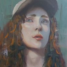 Portrait einer jungen Frau. Fine Arts, Traditional illustration, Oil Painting, and Painting project by kunstinacryl - 11.02.2025