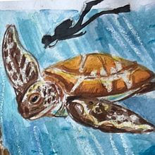 Shiva unter Wasser. Desenho, Ilustração editorial, Ilustração tradicional, e Pintura em aquarela projeto de Alisa Kubitzky - 02.11.2025