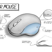 PCR MOUSE. 3D Modeling, Design, Digital Drawing, Digital Product Design, Drawing, and Product Design project by Alex Amat Alvarez - 11.03.2025