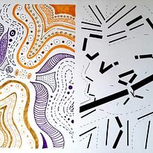 Trazo de líneas discontinuas y planos + puntos. Drawing, and Graphic Design project by Javiera Isidora - 11.04.2025